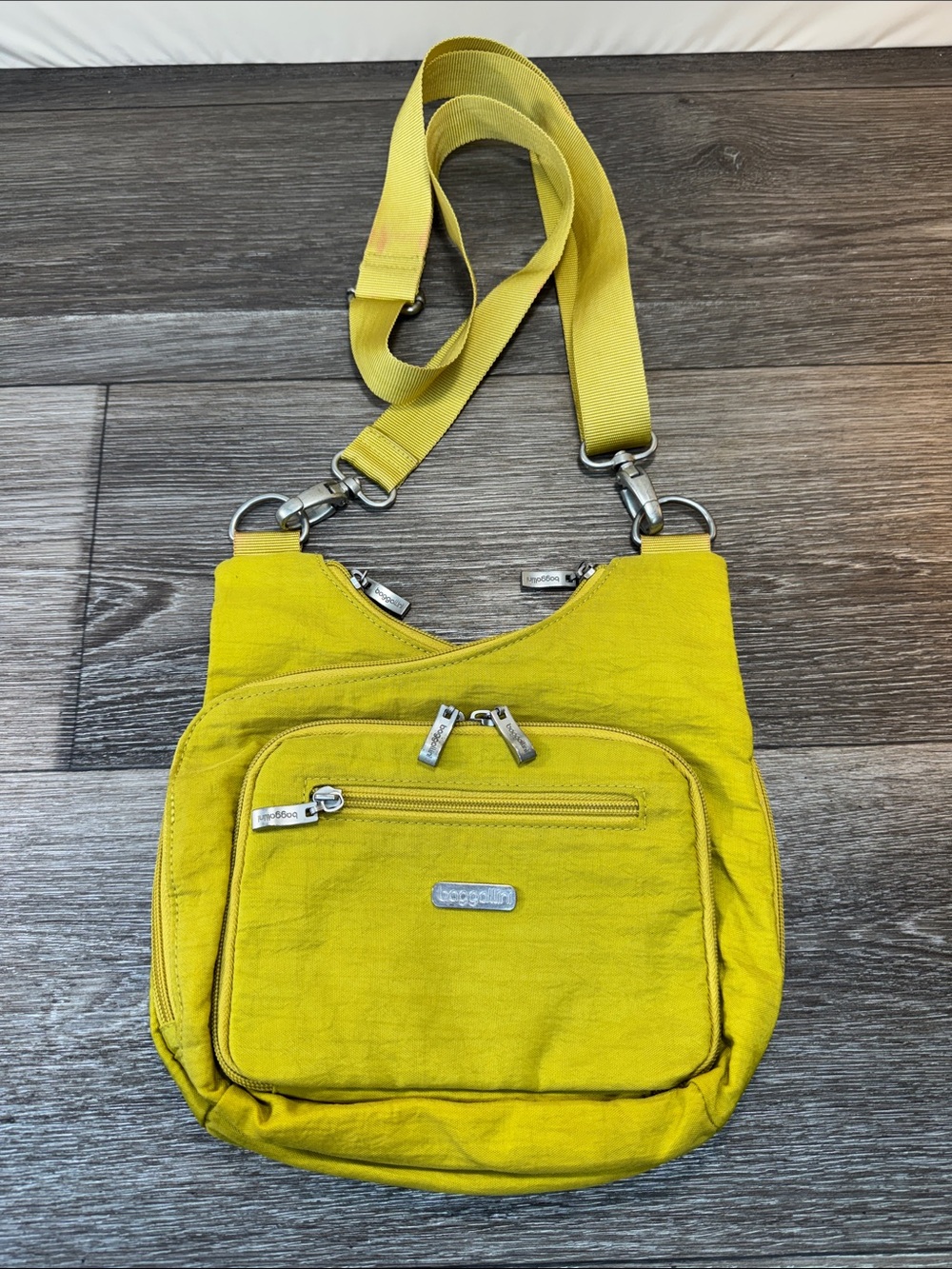 Baggallini Bright Yellow Crossbody with Adjustable Strap